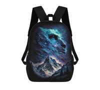 sinyumoney Galactic Mountain Majesty Backpack School Rucksack Casual Daypacks School Work Travel Bag for Men, Women & Teenage Boys 17inch
