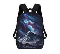 sinyumoney Galactic Mountain Night Sky Backpack School Rucksack Casual Daypacks School Work Travel Bag for Men, Women & Teenage Boys 17inch