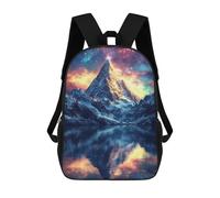 sinyumoney Galactic Mountain Reflections -1 Backpack Schoolbags for Boys Girls Casual Sport Daypack Elementary Primary Large Capacity Bookbags 17inch