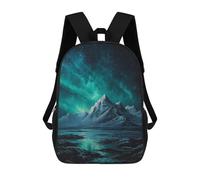 sinyumoney Galactic Mountain Reflections Backpack Kids School Bag Boys Cartoon 3D Print Students Schoolbag Laptop Daypack for Boys Girls 17inch