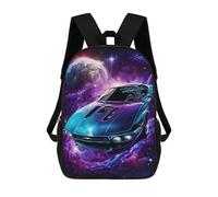 sinyumoney Galactic Muscle Car Art Print School Backpack Lightweight Schoolbag Dayback Bookbag College for Camping Outdoor Adventures And Daily Travel 17inch
