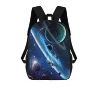 sinyumoney Galactic Odyssey Children's Backpacks School 3D Printed Bag Bookbag for Kids Travel Rucksacks Boy Girl Book Bags Kids School Bag 17inch