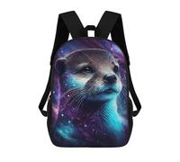 sinyumoney Galactic Otter Art Print Backpack School Bag Travel College Rucksack Backpacks for Campus Outdoor Travel Sports 17inch