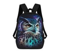 sinyumoney Galactic Owl Art Print-6 Backpack School Rucksack Casual Daypacks School Work Travel Bag for Men, Women & Teenage Boys 17inch