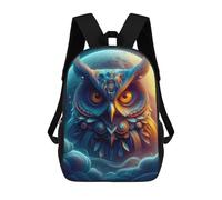 sinyumoney Galactic Owl Majesty -3 Backpack Cartoon Plush Bag, 3D Backpack for Kids School Bag Birthday Gift Idea for Boys And Girls 17inch