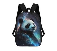 sinyumoney Galactic Panda Art Print Backpack School Lightweight Airport College Students Back Pack for School/Work/Travel 17inch