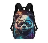 sinyumoney Galactic Panda with Glasses 17inch School Bag 3D Printed Children's School Backpack Casual Fashion Travel Backpacks for Kids School Students