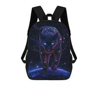 sinyumoney Galactic Panther Art Print Backpack School Daypacks Business Backpack Water Resistant Bookbag for Camping Outdoor Adventures And Daily Travel 17inch