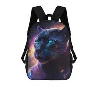 sinyumoney Galactic Panther Portrait -1 Kids Backpack, Kids School Bag 3D Printed School Backpacks for Boys And Teenager School Students 17inch