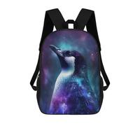 sinyumoney Galactic Penguin Art Print Rucksack School Secondary High School College Backpack Travel for Campus Outdoor Travel Sports 17inch