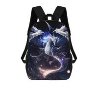 sinyumoney Galactic Phoenix Art Print 3D Printed Children's 17 Inch Backpacks 3D Printed Casual School Bag for Boys Elementary And Middle