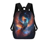 sinyumoney Galactic Phoenix Art Print -7 17 Inch Backpack School Bag Rucksack for Girls Boys Large Capacity Kids Back Pack Lightweight School Bags for Children Students