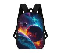 sinyumoney Galactic Planets Cosmic Beauty Kids Backpack, Backpack School Bag, Backpacks Kids School 3D Printed School Bags for Elementary And Middle School Students Teens Birthday Gift 17inch