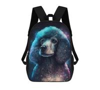 sinyumoney Galactic Poodle Art Print Children’s Backpack Girls Boys, 17 Inch Rucksack Bag, Daypack, Primary School, Perfect for Back to Kids