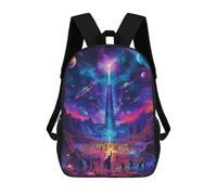 sinyumoney Galactic Portal Activation 17inch School Bag 3D Printed Children's School Backpack Casual Fashion Travel Backpacks for Kids School Students