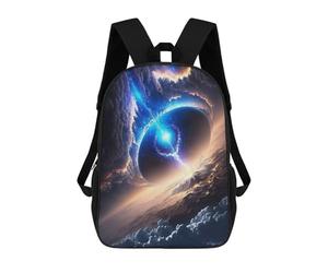sinyumoney Galactic Portal Cosmic Energy Children's Backpacks School Backpack 3D Printed for Kids Travel Rucksacks Book Bags Kids 17inch School Bag