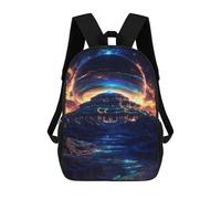sinyumoney Galactic Portal Fantasy School Backpack Water Resistant School Bag Business Backpack for Men/Women 17inch