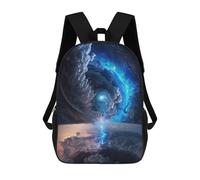 sinyumoney Galactic Portal Unveiled -1 Rucksacks 3D Printed Children 17inch Backpacks Fashion Casual Daypack Travel Bags Outdoor Casual Daypack for Boy And Girl