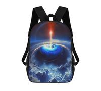 sinyumoney Galactic Portal Unveiled 3D Printed 17inch Kids School Bag Rucksacks Children's School Fashion Casual Back Pack High Capacity Travel Book Bags