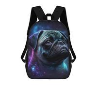 sinyumoney Galactic Pug Portrait Backpack School Water Resistant Travel Backpack Computer Bag - Perfect for Travel, Work And Daily Use 17inch