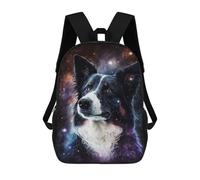 sinyumoney Galactic Pup Portrait -1 3D Printed 17inch Kids School Backpack School Bag Fashion Rucksacks for Boys Elementary And Middle School Students