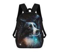 sinyumoney Galactic Pup Portrait -2 Backpack School Daypacks Business Backpack Water Resistant Bookbag for Boys/Girls/Teenagers 17inch
