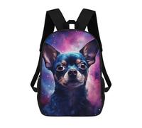 sinyumoney Galactic Pup Portrait -2 Backpack Schoolbags for Boys Girls Casual Sport Daypack Elementary Primary Large Capacity Bookbags 17inch