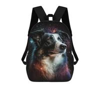 sinyumoney Galactic Pup Portrait -8 Backpack School Bag Business Durable Laptop Bag for Campus Outdoor Travel Sports 17inch