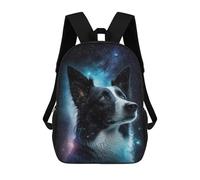 sinyumoney Galactic Pup Portrait -9 Children's 17 Inch School Backpack 3D Printed Cool Knapsack for Kids Travel Rucksacks Book Bags Kids School Bag