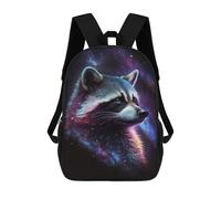 sinyumoney Galactic Raccoon Art Print Backpack School Daypacks Business Backpack Water Resistant Bookbag for Camping Outdoor Adventures And Daily Travel 17inch