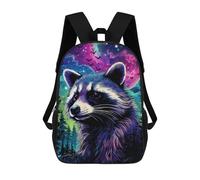 sinyumoney Galactic Raccoon Majesty Backpack School Backpack Kids School Bag Large Capacity Kids Backpack for School Rucksack 3D Book Bag Gifts for Kids 17inch