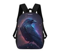 sinyumoney Galactic Raven Majesty Kids Backpack, Backpack School Bag, Backpacks Kids School 3D Printed School Bags for Elementary And Middle School Students Teens Birthday Gift 17inch