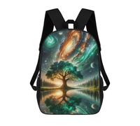 sinyumoney Galactic Reflection Tree Backpack School Bag Large Lightweight Casual Backpack for Campus Outdoor Travel Sports 17inch