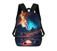 sinyumoney Galactic Reflections -5 Backpacks Kids School Backpack School Bag 3D Printed School Bag for Boys Elementary And Middle School Students 17inch