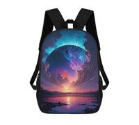 sinyumoney Galactic Reflections -9 Backpacks 3D Printed Kids School Backpack Outdoor Casual Daypack Fashion Casual Children Backpacks Cute Travel Bags 17inch
