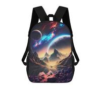 sinyumoney Galactic Reflections A Cosmic Landscape -2 Kids Children School Backpack Bookbags Casual Travel Rucksack Boys Girls Large Capacity Daypack 17inch