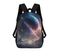sinyumoney Galactic Reflections A Cosmic Landscape -4 Backpacks Kids School Backpack School Bag 3D Printed School Bag for Boys Elementary And Middle School Students 17inch