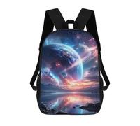 sinyumoney Galactic Reflections Celestial Landscape -3 Backpack School Bag Backpack For Girls Boys Backpacks Large Capacity Kids Backpack Lightweight School Bags For Kids Students 17inch