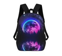 sinyumoney Galactic Reflections in Forest Rucksack Secondary Causal Travel High School Bags for Men, Women & Teenage Boys 17inch