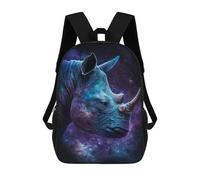 sinyumoney Galactic Rhino Profile-9 Backpack School Rucksack Casual Daypacks School Work Travel Bag for Men, Women & Teenage Boys 17inch
