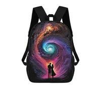 sinyumoney Galactic Romance Silhouette -1 Backpacks 3D Printed Kids School Backpack School Bag Fashion Rucksacks for Boys Elementary And Middle School Students 17inch