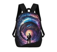 sinyumoney Galactic Romance Silhouette School Backpack Secondary Causal Travel High School Bags for Campus Outdoor Travel Sports 17inch
