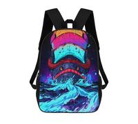 sinyumoney Galactic Sea Monsters Kids Backpacks,3D Personalized School Bookbags for Boys Girls Large Schoolbags Casual Daypack 17inch