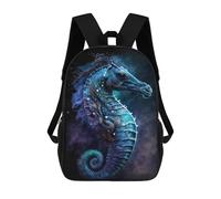 sinyumoney Galactic Seahorse Art Print-3 Backpack School Bag Business Durable Laptop Bag for Campus Outdoor Travel Sports 17inch