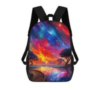 sinyumoney Galactic Serenity Backpacks 3D Printed Kids School Backpack School Bag Fashion Rucksacks for Boys Elementary And Middle School Students 17inch