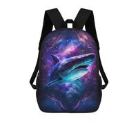 sinyumoney Galactic Shark Art Print-2 Backpack School Bag Travel College Rucksack Backpacks for Girl, Teen Girls 17inch
