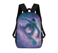 sinyumoney Galactic Snowboarding Adventure -2 School Backpack High Secondary School Bags Casual Backpack for Girl, Teen Girls 17inch