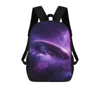 sinyumoney Galactic Spaceship Adventure 3D Printed Children's School Backpack for Kids High Capacity Travel Rucksacks Book Bags Kids School Bag Back Pack 17inch