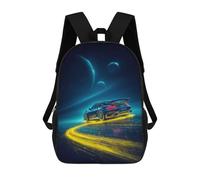 sinyumoney Galactic Speed Machine -1 Backpacks Children's Backpacks School Bag 3D Printed Children's School Backpack Fashion Travel Backpacks for Kids Elementary Middle School 17inch