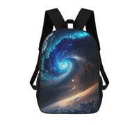 sinyumoney Galactic Spiral Nebula Rucksacks 3D Printed Children 17inch Backpacks Fashion Casual Daypack Travel Bags Outdoor Casual Daypack for Boy And Girl